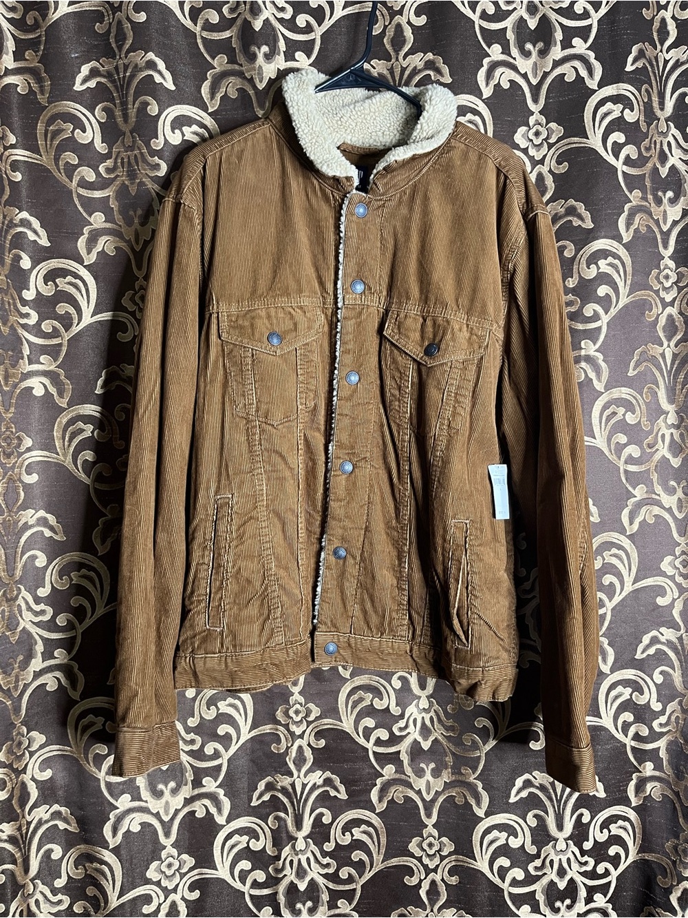 GAP Men's Tan Corduroy Sherpa Jacket